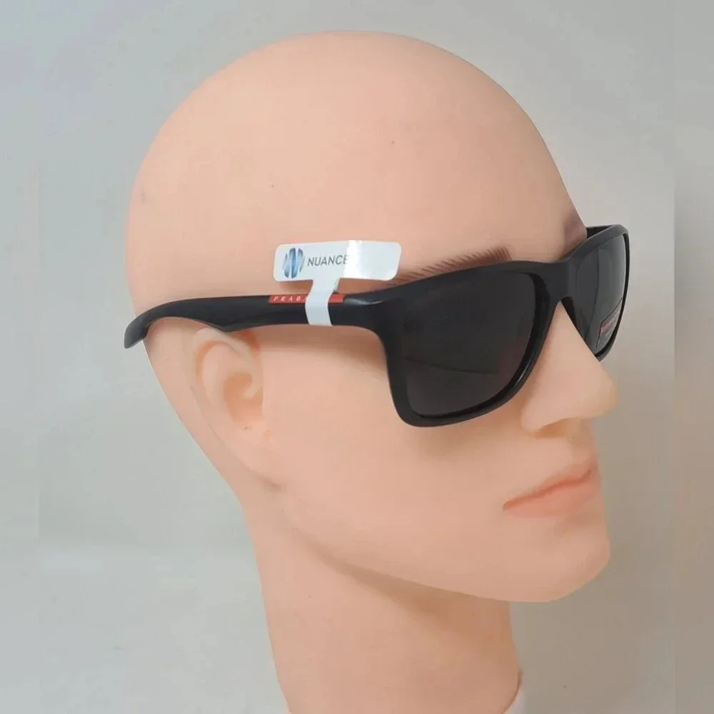 NWT Prada Linea Rossa Black  Black Sport Rectangle SPS 04O 1BO-1A1 58-16-140 - Picture 10 of 16